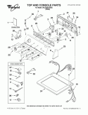 TOP AND CONSOLE PARTS Diagram and Parts List for 3RLEQ8033SW2  Whirlpool Dryer