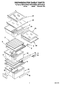 REFRIGERATOR SHELF PARTS Diagram and Parts List for ES5PHAXSB00  Whirlpool Refrigerator
