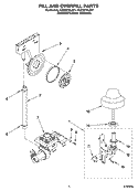 FILL AND OVERFILL PARTS Diagram and Parts List for KUDS01DLSS1  KitchenAid Dishwasher
