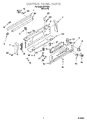 CONTROL PANEL PARTS Diagram and Parts List for GJP84201  Whirlpool Range