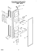FREEZER DOOR Diagram and Parts List for RS22AWXEN01  Roper Refrigerator