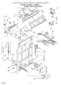 CONTROLS AND REAR PANEL Diagram and Parts List for LLT8244BZ1  Whirlpool Washer