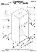 CABINET PARTS Diagram and Parts List for MTB1954MEB00  Whirlpool Refrigerator