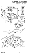 MACHINE BASE PARTS Diagram and Parts List for 4PWTW5725SG0  Whirlpool Washer