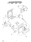 DISPENSER FRONT PARTS Diagram and Parts List for ED2SHAXMB00  Whirlpool Refrigerator