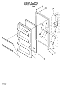 DOOR PARTS Diagram and Parts List for EV120FXMQ00  Whirlpool Freezer