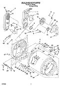 BULKHEAD PARTS Diagram and Parts List for IJ72000  Inglis Dryer