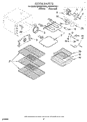 OVEN Diagram and Parts List for KERC507YWH1  KitchenAid Range