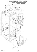REFRIGERATOR LINER Diagram and Parts List for 3ED22DQXBN02  Whirlpool Refrigerator
