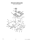 GRIDDLE Diagram and Parts List for 1395W3A  Roper Range
