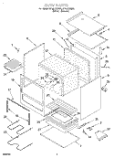OVEN Diagram and Parts List for RF3010XEN0  Whirlpool Range