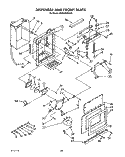 DISPENSER AND FRONT Diagram and Parts List for KSSS48DWX00  KitchenAid Refrigerator