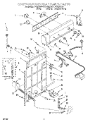 CONTROLS AND REAR PANEL Diagram and Parts List for RAB5232EN1  Roper Washer