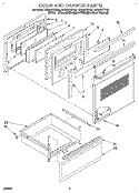 DOOR AND DRAWER Diagram and Parts List for RF376PXDW0  Whirlpool Range