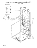 DRYER SUPPORT AND WASHER HARNESS Diagram and Parts List for LTG6234AW1  Whirlpool Washer Dryer Combo