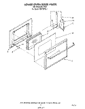 LOWER OVEN DOOR Diagram and Parts List for RB170PXL1  Whirlpool Wall Oven