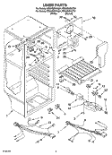LINER PARTS Diagram and Parts List for ET6WSMYKT01  Whirlpool Refrigerator