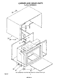 CABINET AND HINGE Diagram and Parts List for MW8200XP0  Whirlpool Microwave