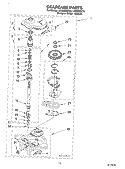 GEARCASE Diagram and Parts List for LSQ9200KT0  Whirlpool Washer