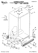 CABINET PARTS Diagram and Parts List for GS2SHAXSB00  Whirlpool Refrigerator