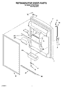 REFRIGERATOR DOOR Diagram and Parts List for GT2SHKXLS00  Whirlpool Refrigerator