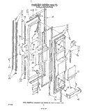 FREEZER DOOR Diagram and Parts List for KSRT22DTWH00  KitchenAid Refrigerator