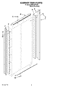 CABINET TRIM PARTS Diagram and Parts List for KSSO36FTX00  KitchenAid Refrigerator