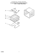 INTERNAL OVEN Diagram and Parts List for RBD245PDQ9  Whirlpool Wall Oven