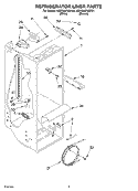 REFRIGERATOR LINER Diagram and Parts List for KSRD22FKBT01  KitchenAid Refrigerator