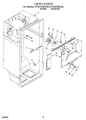LINER Diagram and Parts List for RT18HDXBW00  Roper Refrigerator