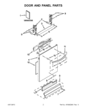 DOOR AND PANEL PARTS Diagram and Parts List for WDT910SSYB2  Whirlpool Dishwasher