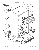CABINET Diagram and Parts List for ET20NMXAW01  Whirlpool Refrigerator