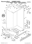 CABINET, LITERATURE Diagram and Parts List for KSSS36QKT01  KitchenAid Refrigerator