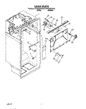 LINER Diagram and Parts List for KTRS20KAWH00  KitchenAid Refrigerator