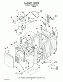 CABINET PARTS Diagram and Parts List for YWED8200YW0  Whirlpool Dryer