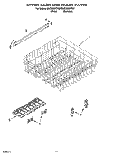 UPPER RACK AND TRACK PARTS Diagram and Parts List for DUC600XTPS7  Whirlpool Dishwasher