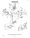 AIR FLOW Diagram and Parts List for EHD261MMWR2  Whirlpool Refrigerator