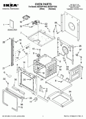 OVEN PARTS Diagram and Parts List for IBS550PVS00  Whirlpool Wall Oven