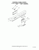 CONTROL PANEL PARTS Diagram and Parts List for KUDC03IVBL3  KitchenAid Dishwasher