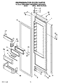 REFRIGERATOR DOOR PARTS Diagram and Parts List for KSSS42QMW03  KitchenAid Refrigerator