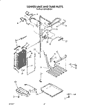 LOWER UNIT AND TUBE Diagram and Parts List for KSSS48DAX01  KitchenAid Refrigerator