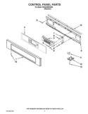 CONTROL PANEL PARTS Diagram and Parts List for KEHU309SSS06  KitchenAid Microwave Oven Combo