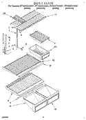 SHELF Diagram and Parts List for ET18NKXAN01  Whirlpool Refrigerator