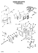 UPPER UNIT PARTS Diagram and Parts List for KBFO42FSX00  KitchenAid Refrigerator