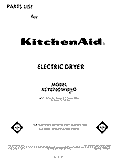 SECTION Diagram and Parts List for KEYE760WAL0  KitchenAid Dryer
