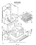 OVEN Diagram and Parts List for RM275PXL2  Whirlpool Microwave Oven Combo