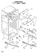 LINER PARTS Diagram and Parts List for ET8AHMXPQ02  Whirlpool Refrigerator