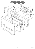 CONTROL PANEL PARTS Diagram and Parts List for GS440LELQ0  Whirlpool Range