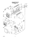 ICEMAKER, LIT\OPTIONAL Diagram and Parts List for 6ED22DQXAW00  Whirlpool Refrigerator