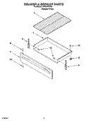 DRAWER & BROILER PARTS Diagram and Parts List for RF314PXMQ3  Whirlpool Range